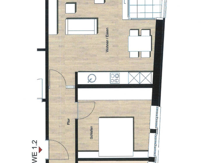 Wohnung zur Miete 740 € 2 Zimmer 66,4 m² 1. Geschoss frei ab 01.05.2026 Innenstadt Rheine 48431