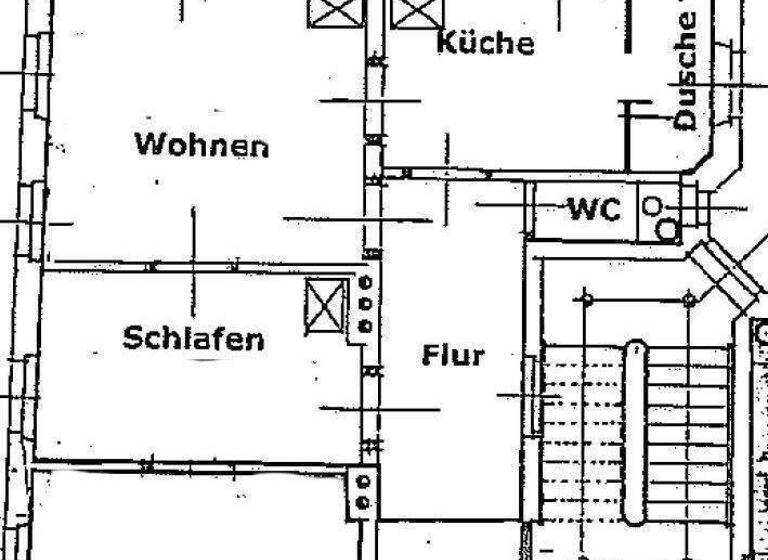 Wohnung zur Miete 320 € 2 Zimmer 50,6 m² 2. Geschoss frei ab sofort Alsenberger Straße 30 Innenstadt Hof 95028