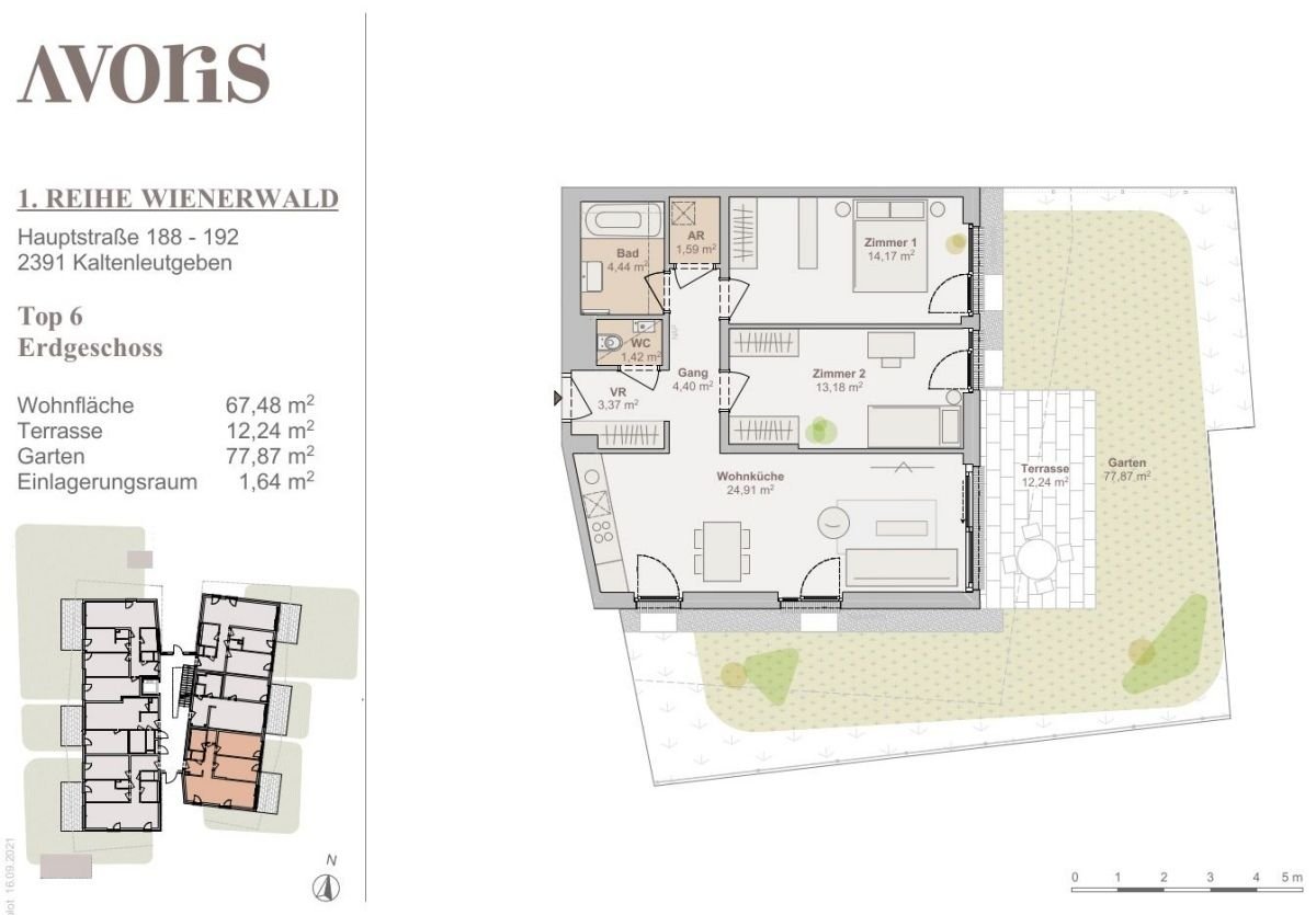 Wohnung zum Kauf 389.000 € 3 Zimmer 67,5 m²<br/>Wohnfläche EG<br/>Geschoss Kaltenleutgeben 2391