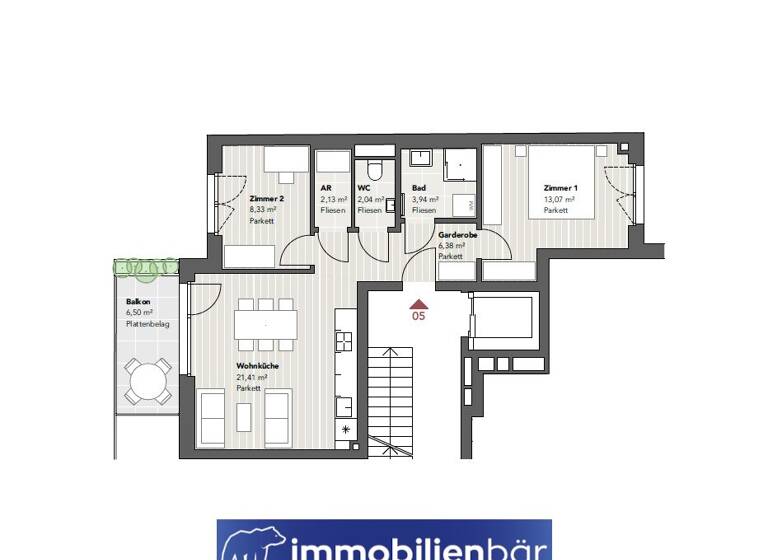 Wohnung zum Kauf - Erstbezug 499.000 € 3 Zimmer 57,3 m² 2. Geschoss Rotenmühlgasse 56 Wien 1120