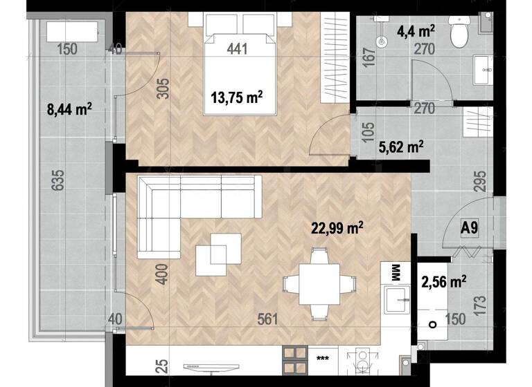 Studio zum Kauf 196.500 € 2 Zimmer 75,6 m² Sofia