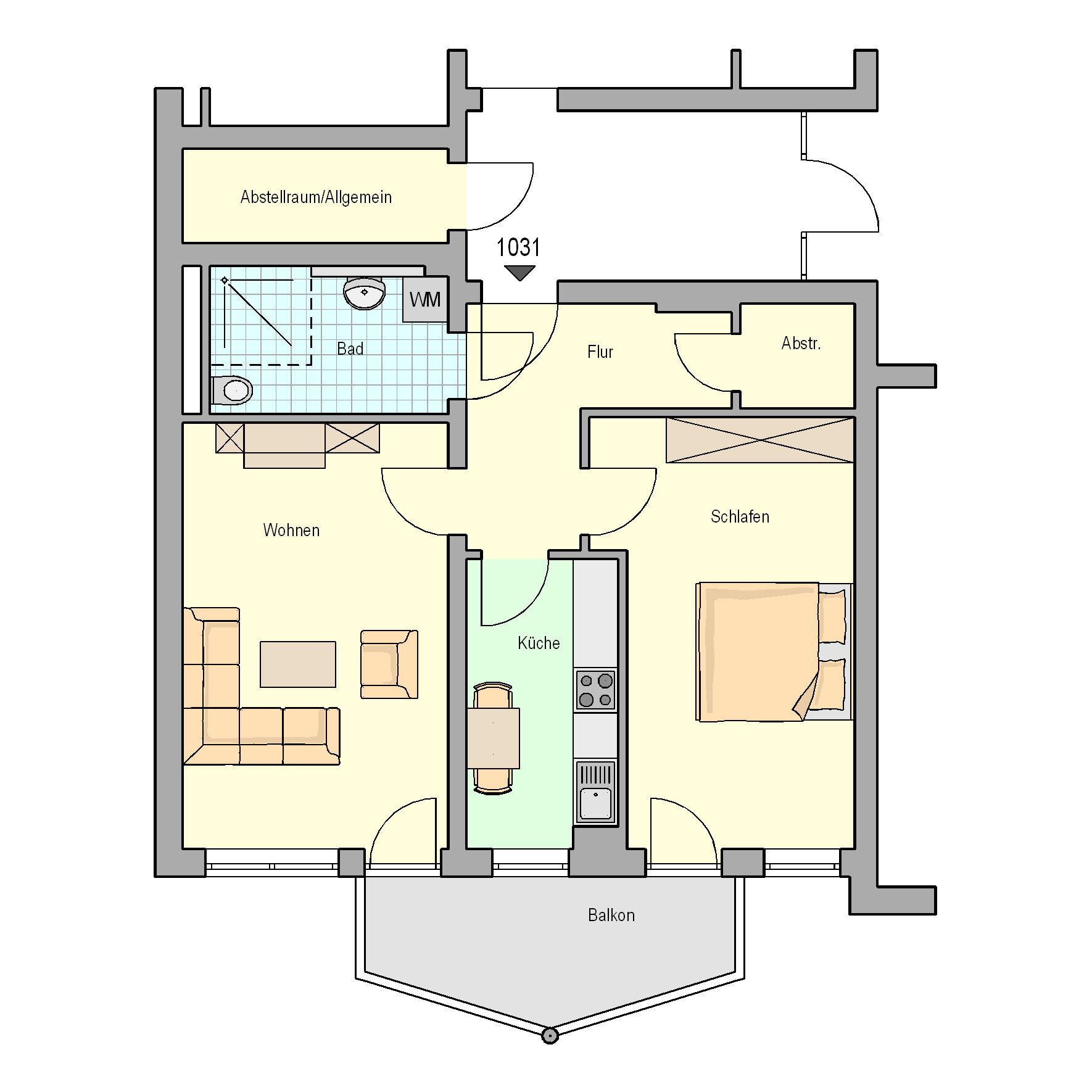 Wohnung zur Miete 649 € 2 Zimmer 64,9 m²<br/>Wohnfläche 3.<br/>Geschoss Schulstraße 39 Herne - Zentrum Herne 44623