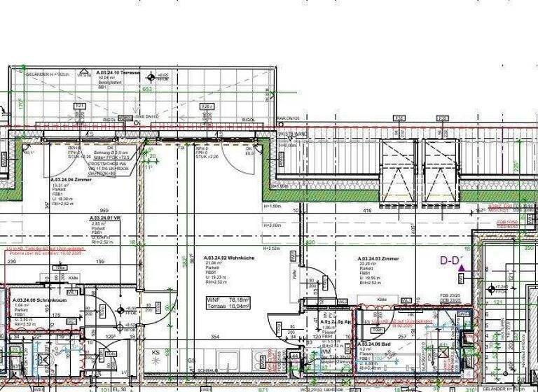 Wohnung zur Miete 1.148 € 3 Zimmer 78,2 m² Wien 1230