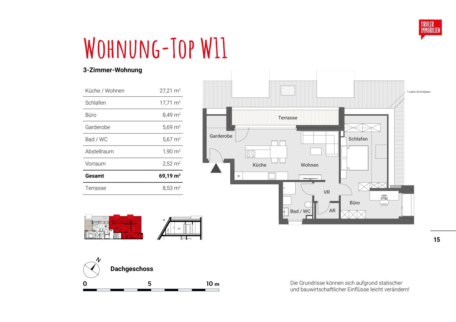 Wohnung zum Kauf 3 Zimmer 69,2 m²<br/>Wohnfläche Kufstein 6330