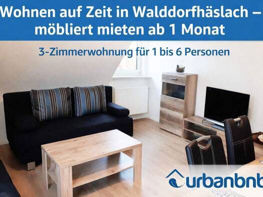 Wohnung zur Miete Wohnen auf Zeit 1.800 € 3 Zimmer 75 m² frei ab sofort Weberstraße 0 Walddorf Walddorfhäslach 72141