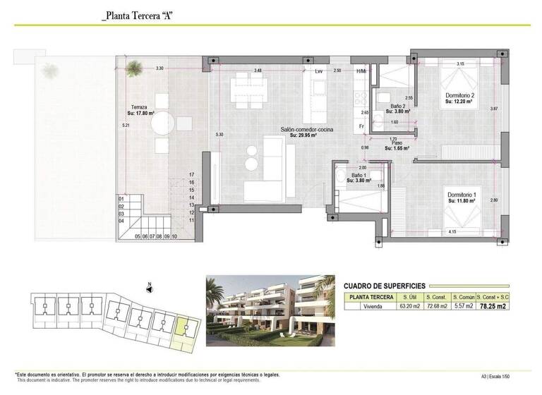 Terrassenwohnung zum Kauf 269.850 € 2 Zimmer 78 m² Alhama de Murcia 30840
