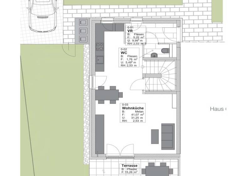 Doppelhaushälfte zur Miete 1.438 € 5 Zimmer 125,3 m² 253,7 m² Grundstück Landegg 2486