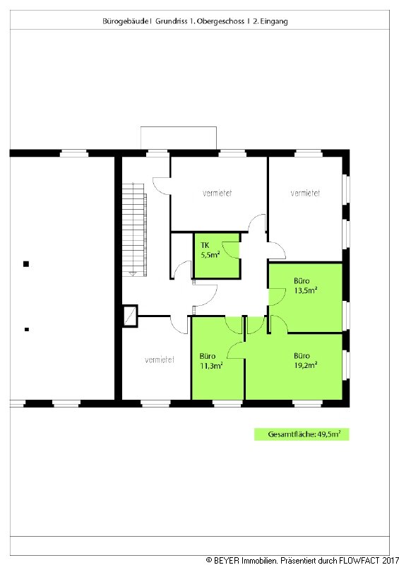 Bürofläche zur Miete provisionsfrei 335 € 49,5 m²<br/>Bürofläche Klotzsche (Königswald-Süd) Dresden 01109