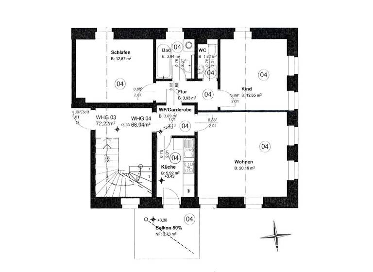 Wohnung zum Kauf 240.000 € 3 Zimmer 68 m² 1. Geschoss Heidenau 01809