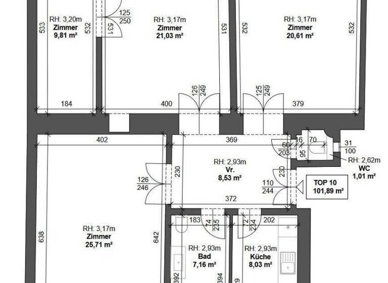 Wohnung zum Kauf 665.000 € 4 Zimmer 101,9 m² 3. Geschoss Wien 1090