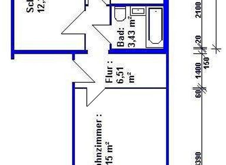 Wohnung zur Miete 334 € 2 Zimmer 46,8 m² 5. Geschoss frei ab 01.06.2026 Weißdornstraße 96 Grünau-Ost Leipzig 04209