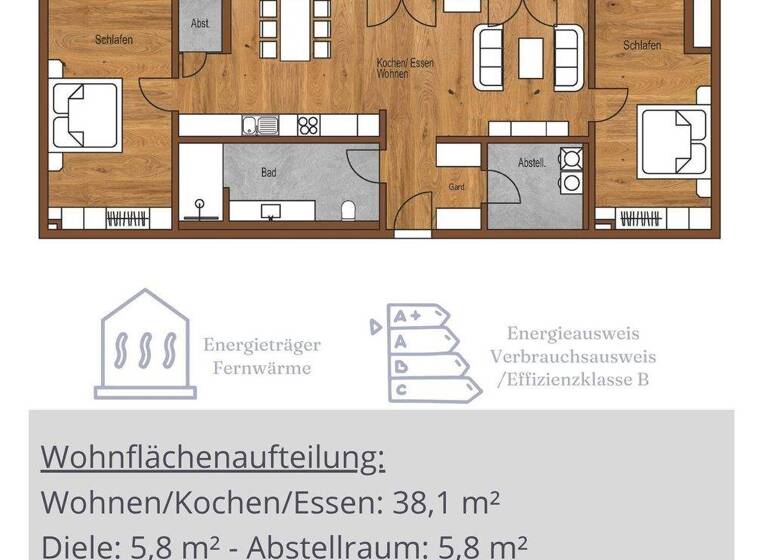 Wohnung zum Kauf provisionsfrei 661.500 € 3 Zimmer 100,3 m² Marktplatz 10 Grabenstätt 83355