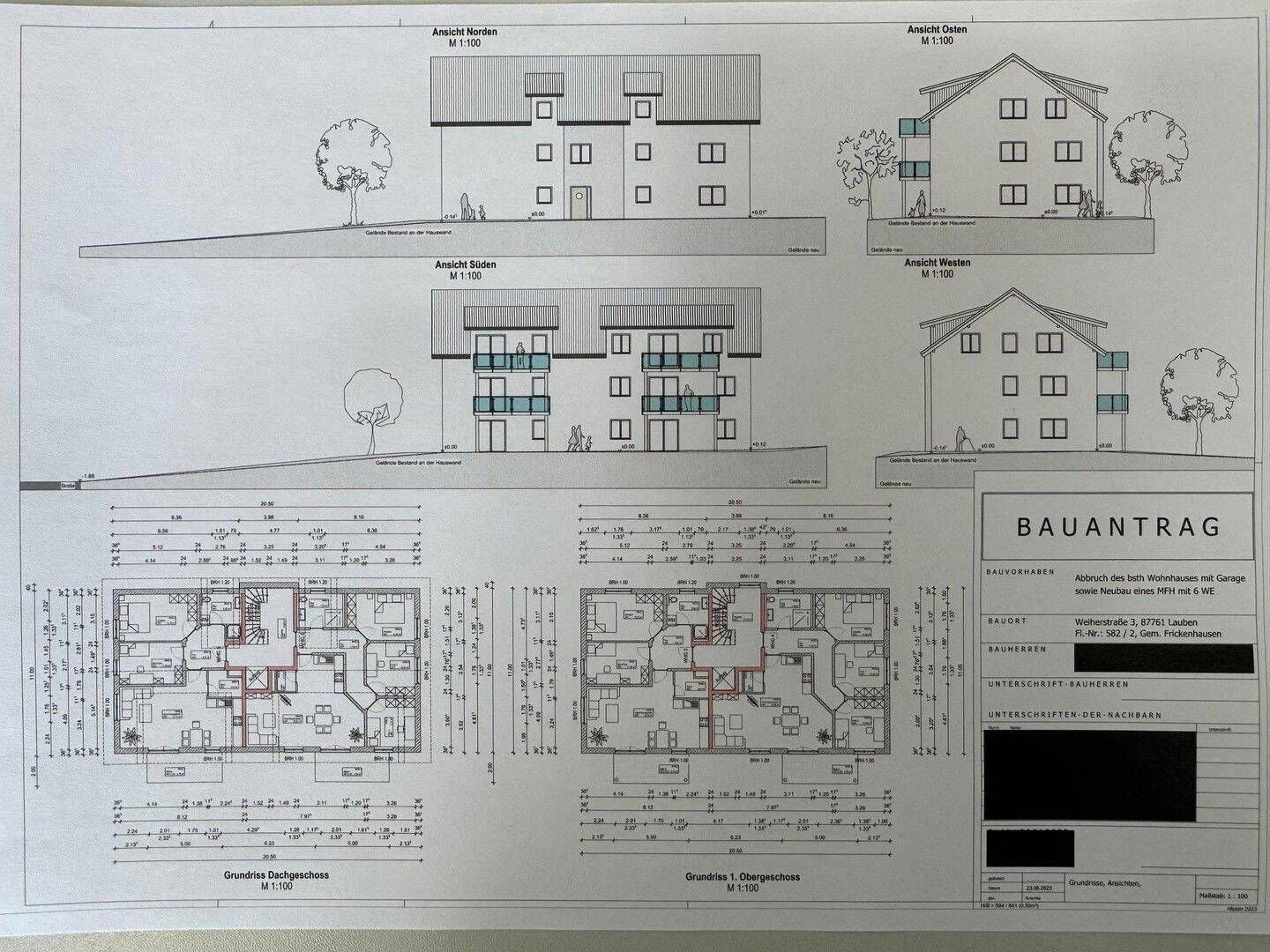 Grundstück zum Kauf provisionsfrei 549.000 € 1.119 m²<br/>Grundstück Weiherstrasse 3 Frickenhausen Lauben Frickenhausen 87761