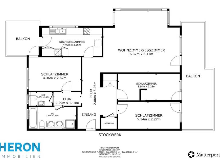Wohnung zum Kauf 419.000 € 4,5 Zimmer 113 m² 3. Geschoss Heilbronn 74074