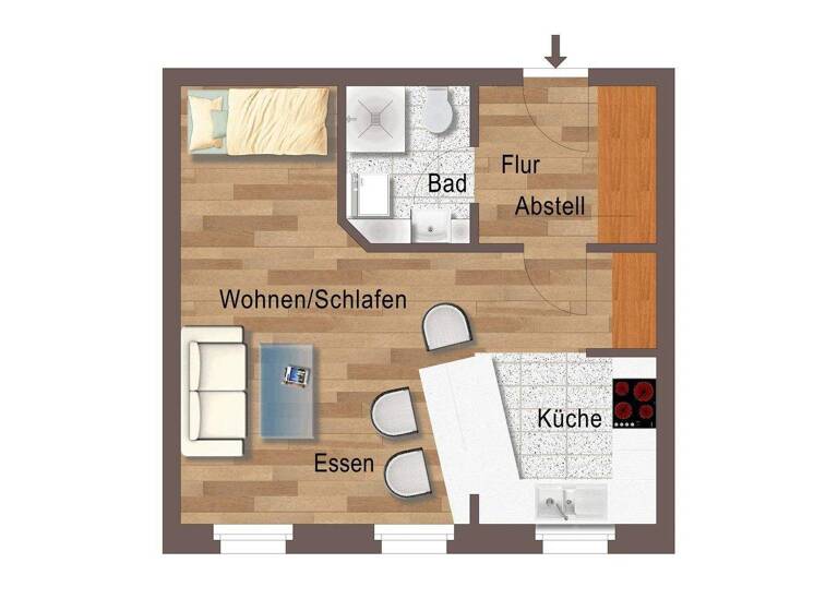 Studio zum Kauf 135.000 € 1 Zimmer 38 m² 3. Geschoss Zentrum-West Leipzig 04109