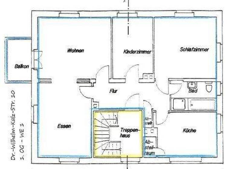 Wohnung zur Miete 900 € 4 Zimmer 95 m² 2. Geschoss frei ab sofort Dr.-Wilhelm-Külz-Straße 10 Gotha 99867