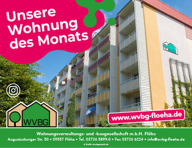 Wohnung zur Miete 215 € 2 Zimmer 40 m² 2. Geschoss Fritz-Heckert-Straße 27 Flöha Flöha 09557