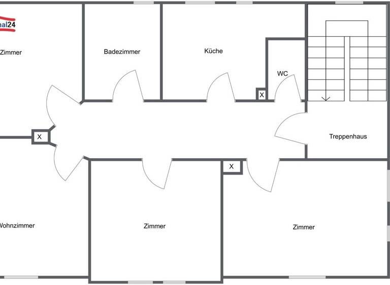Wohnung zum Kauf 154.000 € 4 Zimmer 78 m²<br/>Wohnfläche Dachgeschoss, 2.<br/>Geschoss Treuchtlingen Treuchtlingen 91757