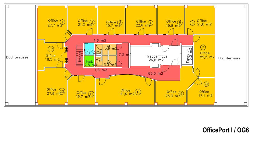 Bürofläche zur Miete 10,50 € 1.394,5 m²<br/>Bürofläche ab 260 m²<br/>Teilbarkeit Haberstr. 3 Rohrbach - Süd Heidelberg 69126