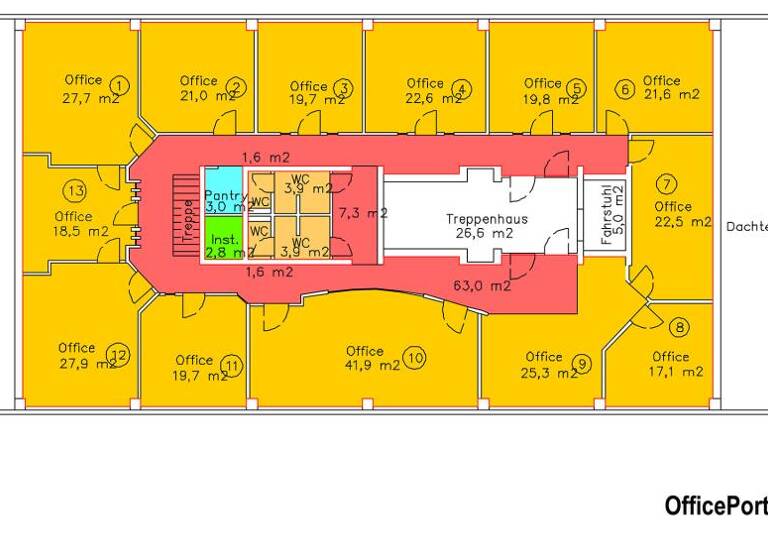 Bürofläche zur Miete 10,50 € 1.394,5 m²<br/>Bürofläche ab 260 m²<br/>Teilbarkeit Haberstr. 3 Rohrbach Heidelberg 69126