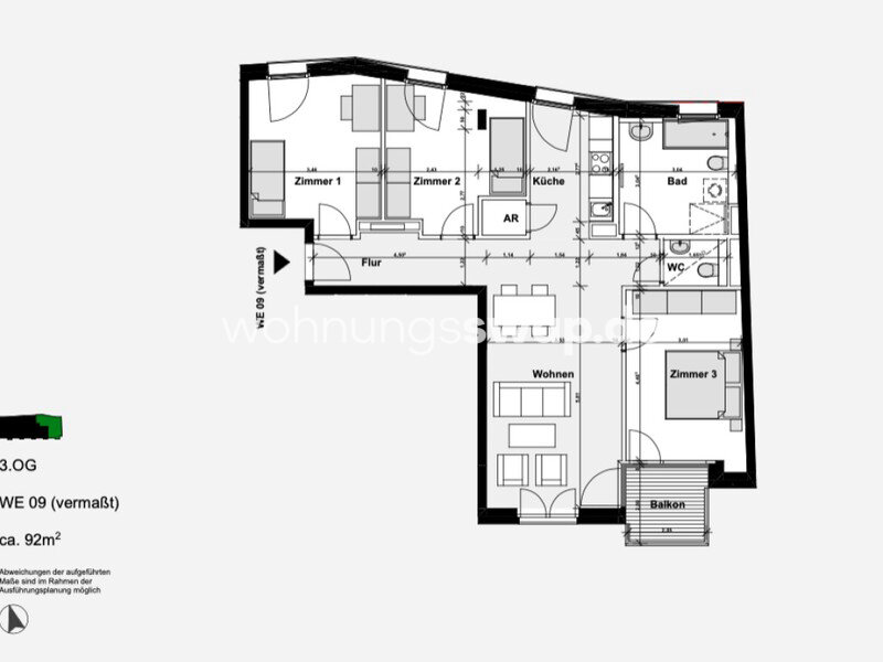 Studio zur Miete 1.100 € 3 Zimmer 95 m²<br/>Wohnfläche 3.<br/>Geschoss Schöneberg 10783