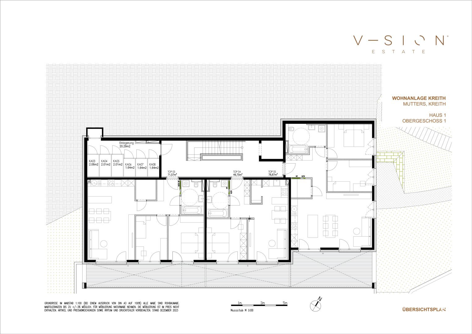 Wohnung zum Kauf 349.000 € 2 Zimmer 49,7 m²<br/>Wohnfläche Mutters 6162