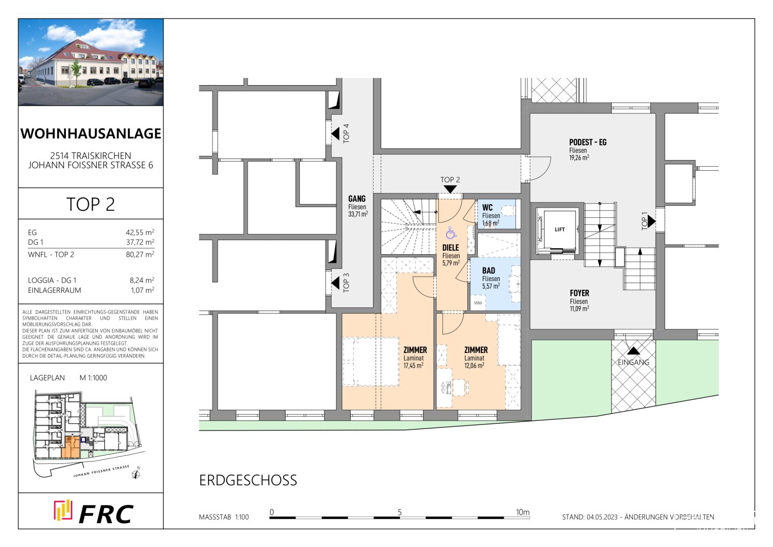 Maisonette zum Kauf provisionsfrei 444.000 € 3 Zimmer 79,4 m²<br/>Wohnfläche EG<br/>Geschoss Johann Foissner-Straße 6 Traiskirchen 2514