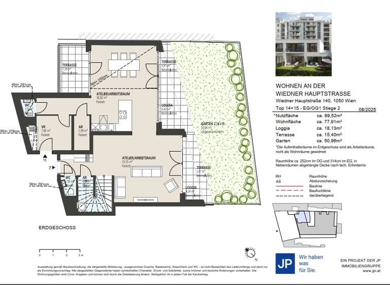 Wohnung zum Kauf 1.249.000 € 4 Zimmer 167,4 m² Wiedner Hauptstraße 140 Wien 1050