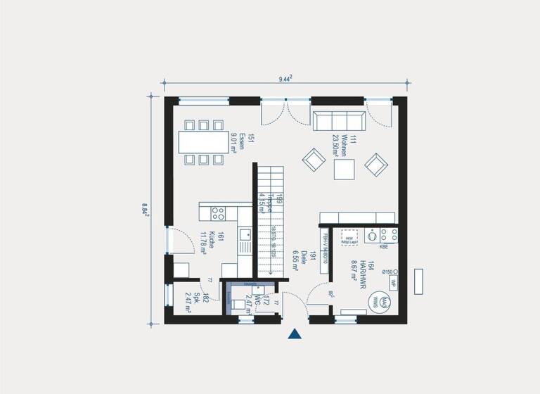 Einfamilienhaus zum Kauf provisionsfrei 357.600 € 4 Zimmer 136,1 m² 619 m² Grundstück Mahlspüren i.H. Stockach 78333