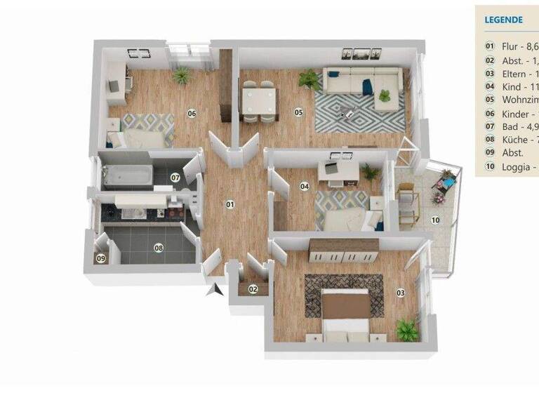 Wohnung zum Kauf 259.000 € 4 Zimmer 95,4 m² 2. Geschoss Riensberg Bremen 28213