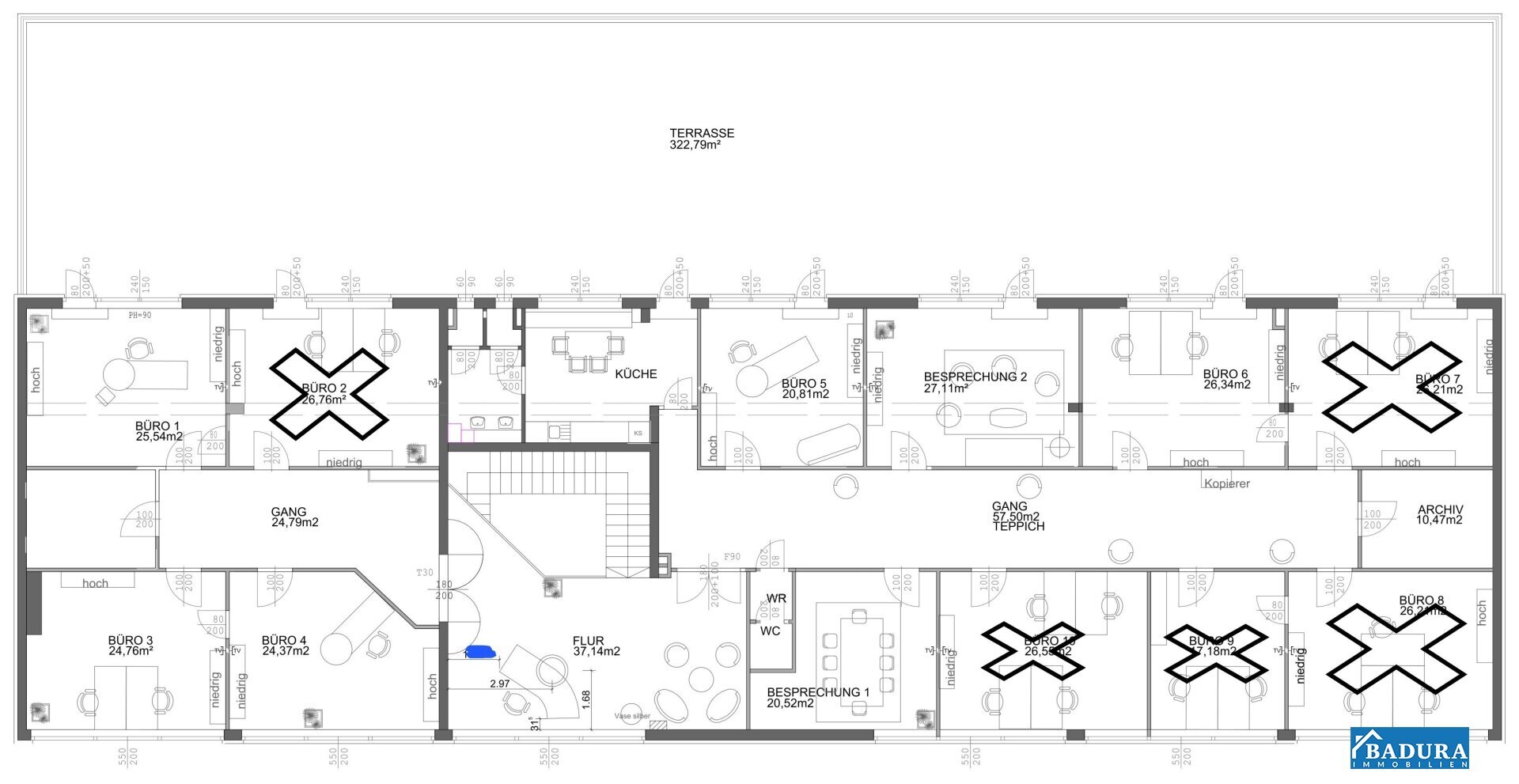 Büro-/Praxisfläche zur Miete 475 € 12 Zimmer Wien,Penzing 1140