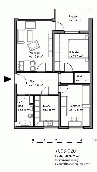 Wohnung zur Miete 693 € 3 Zimmer 73 m²<br/>Wohnfläche 1.<br/>Geschoss 13.03.2025<br/>Verfügbarkeit Leistikowweg 22 Groß-Buchholz Hannover 30655