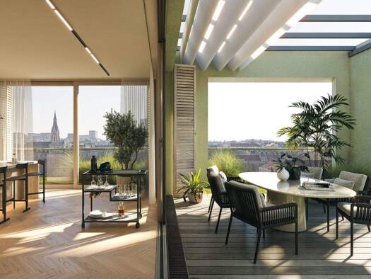 Terrassenwohnung zum Kauf - Erstbezug 2.800.000 € 4 Zimmer 189,6 m² 4. Geschoss Wien 1040