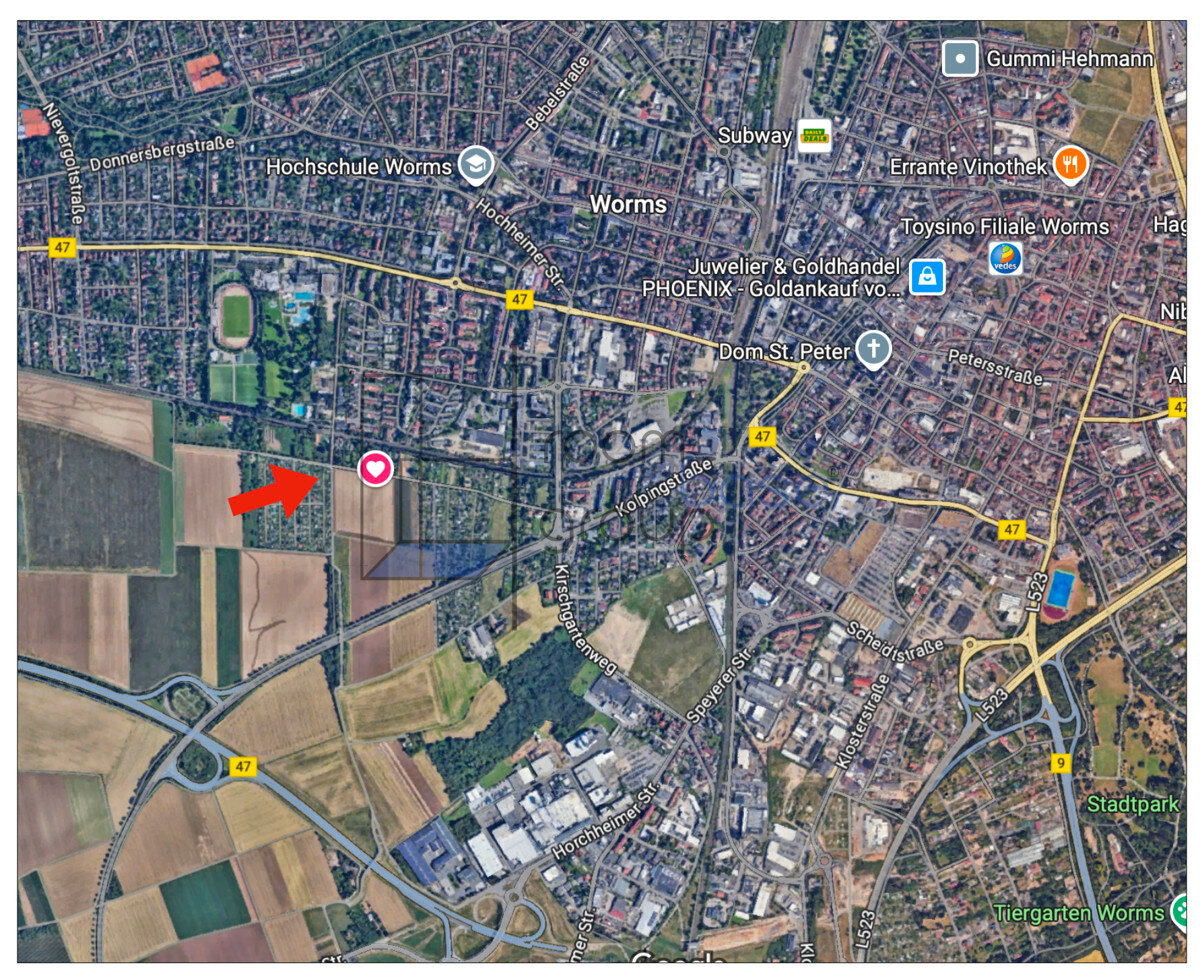 Freizeitgrundstück zum Kauf 3.732 m²<br/>Grundstück Innenstadt - Südwest 1 Worms 67547