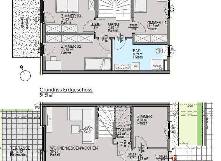 Reihenmittelhaus zum Kauf - Erstbezug 699.900 € 5 Zimmer 106,2 m² Waltendorf Graz 8010