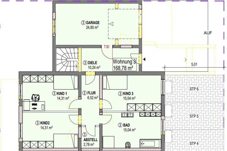 Terrassenwohnung zur Miete 1.400 € 6 Zimmer 169 m² EG Gangkofen Gangkofen 84140