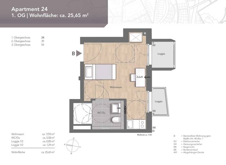 Wohnung zum Kauf - Neubau provisionsfrei 265.500 € 1 Zimmer 25,7 m²<br/>Wohnfläche 1.<br/>Geschoss Ramersdorf-Perlach München 81669
