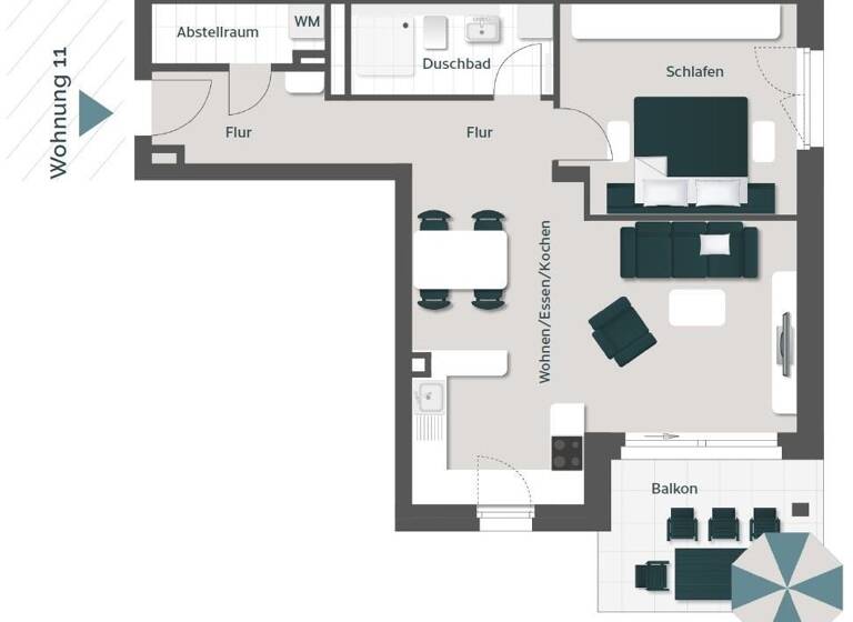 Wohnung zum Kauf - Erstbezug provisionsfrei 369.000 € 2 Zimmer 64 m² 4. Geschoss Bad Säckingen 79713