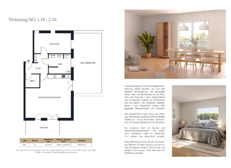 Penthouse zum Kauf provisionsfrei 549.000 € 2 Zimmer 121,9 m² 1. Geschoss Fredenbeck 21717