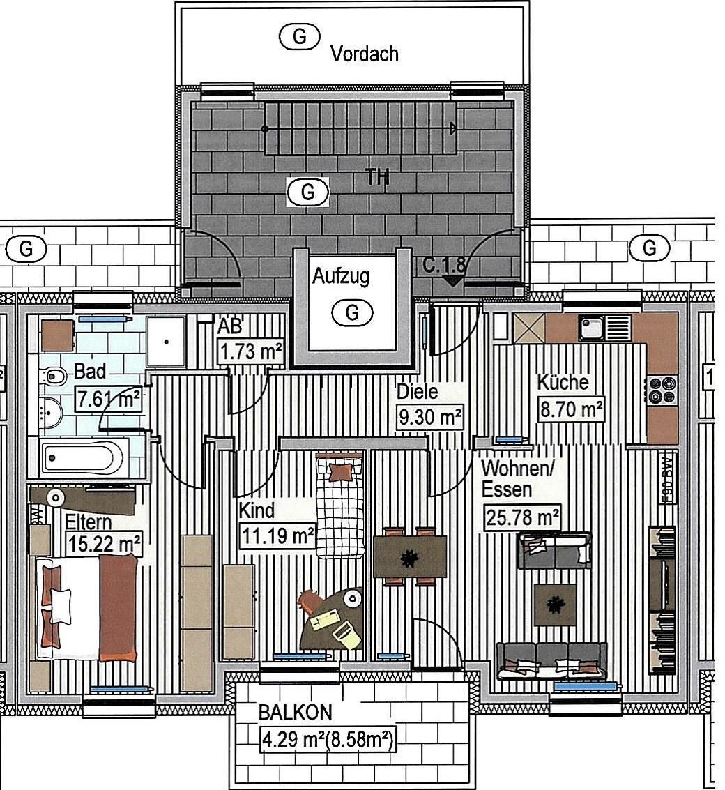 Wohnung zur Miete 930 € 3 Zimmer 83,8 m²<br/>Wohnfläche 2.<br/>Geschoss ab sofort<br/>Verfügbarkeit Senden Senden 89250