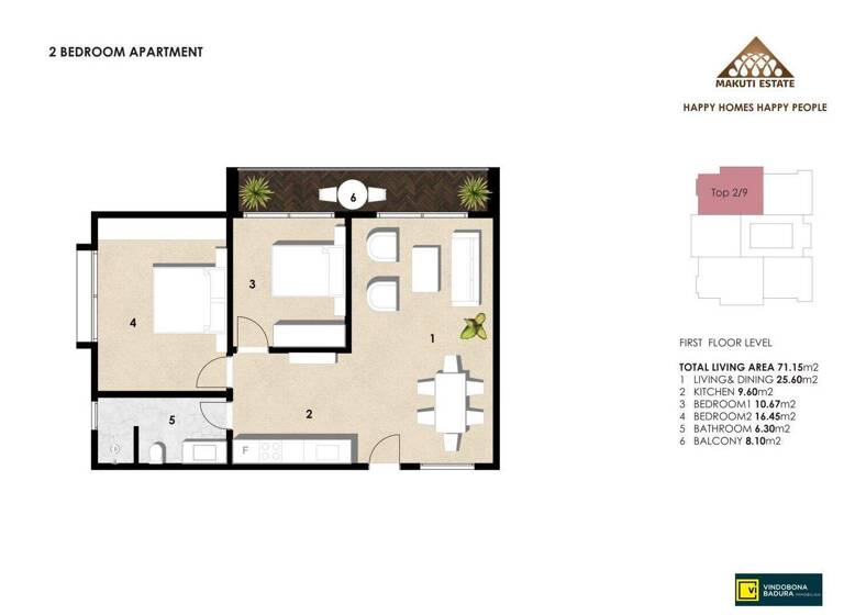 Studio zum Kauf - Erstbezug 129.040 € 3 Zimmer 71,2 m² 1. Geschoss Paje 73204