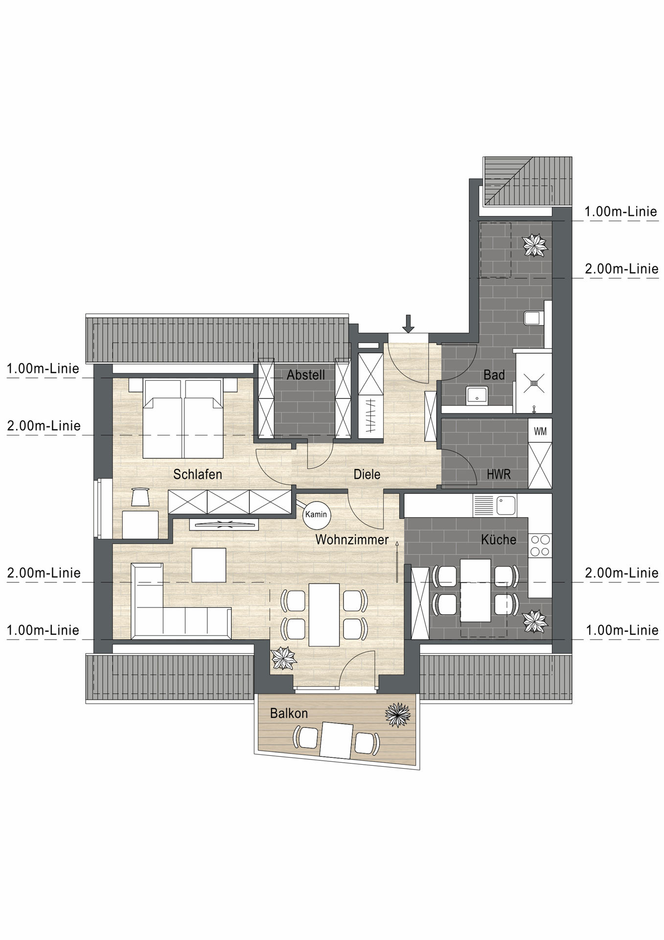 Wohnung zum Kauf 259.000 € 2 Zimmer 69,8 m²<br/>Wohnfläche Heutingsweg Bocholt 46397