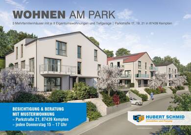Wohnung zum Kauf - Neubau provisionsfrei 843.000 € 3 Zimmer 106,1 m² Dachgeschoss, 2. Geschoss Parkstraße 17 Kempten Kempten (Allgäu) 87439