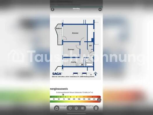 Wohnung zur Miete Tauschwohnung 321 € 2 Zimmer 58 m² Osdorf Altona 22549
