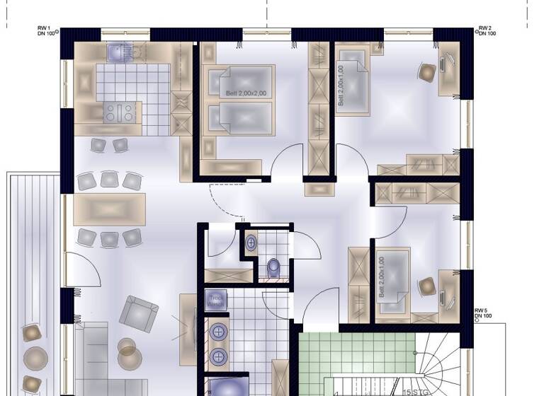 Wohnung zum Kauf - Erstbezug provisionsfrei 549.000 € 4 Zimmer 97 m² 1. Geschoss Bechen Durach - Bechen 87471