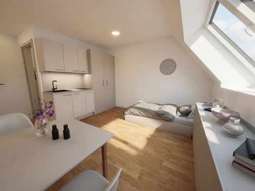 Studio zum Kauf - Neubau provisionsfrei als Kapitalanlage geeignet 341.405 € 1 Zimmer 20,6 m² Grasmeierstraße 8 Schwabing-Freimann München 80805