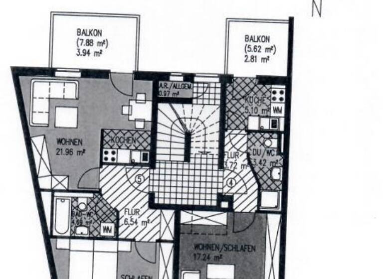Wohnung zur Miete 276 € 2 Zimmer 50,2 m²<br/>Wohnfläche Osterweihstraße 54 Innenstadt Zwickau 08056