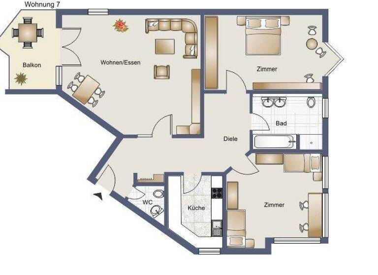 Wohnung zum Kauf 379.000 € 3 Zimmer 101,2 m² 2. Geschoss Breslauer Str. 65 Kelkheim Kelkheim (Taunus) 65779