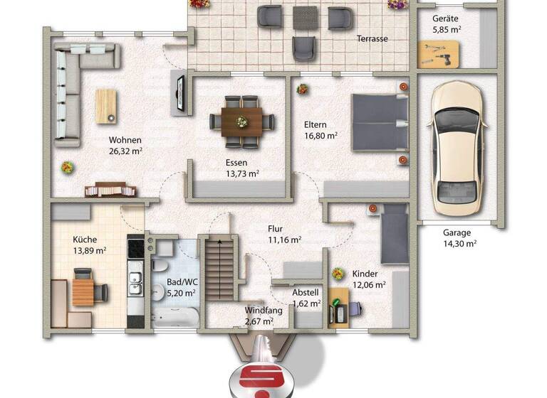 Einfamilienhaus zum Kauf 159.000 € 6 Zimmer 169 m² 880 m² Grundstück Wagenfeld 49419