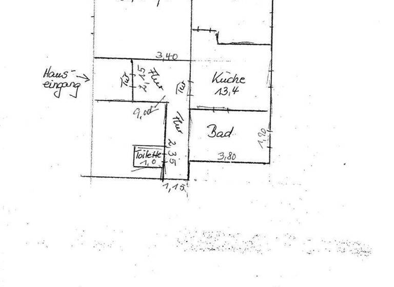 Wohnung zur Miete 360 € 2 Zimmer 73,2 m² Dorfhainer Straße 11 Höckendorf Klingenberg / Höckendorf 01774
